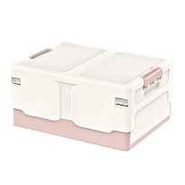 Ящик пластиковый складной белый, дно розовое, 480х360х240 мм в Томилино