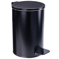 Ведро для мусора с педалью, усиленное, Титан, 10 л, черное, оцинкованная сталь в Томилино