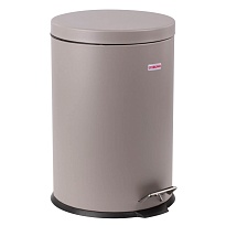 Ведро-контейнер для мусора (урна) с педалью LAIMA Classic, 20 л, серое, матовое, металл, со съемным внутренним ведром в Томилино