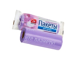 Мешки для мусора 35 л, ароматизированные, сиреневые, в рулоне 20 шт., ПНД, 12 мкм, 560х530 мм, GRIFON Полевые Цветы, 100-034 в Томилино