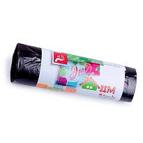 Мешки для мусора 30 л, черные, в рулоне 20 шт., ПНД, 6 мкм, 600х500 мм, Концепция Быта ЭкоДом, 601348 в Томилино