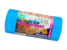 Мешки для мусора 35 л, ароматизированные, синие, в рулоне 30 шт., ПНД, 12 мкм, 640х500 мм, EXTRA, 3530661 в Томилино