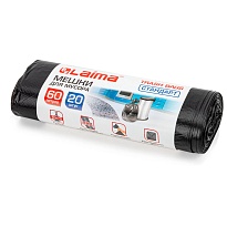 Мешки для мусора 60 л, черные, в рулоне 20 шт., ПНД, 10 мкм, 700х600 мм, LAIMA, 601381 в Томилино Мешки для мусора 60 л, черные, в рулоне 20 шт., ПНД, 10 мкм, 700х600 мм, LAIMA, 601381 в Томилино