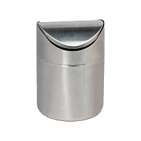 Урна для мусора 1,2 л настольная, с качающейся крышкой, нержавеющая сталь, матовая в Томилино Урна для мусора 1,2 л настольная, с качающейся крышкой, нержавеющая сталь, матовая в Томилино
