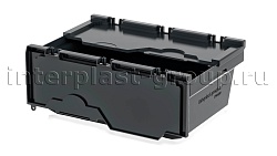 Вкладываемый контейнер KV 6422 с распашной крышкой темно-серый