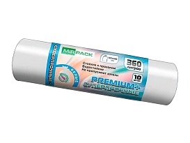 Мешки для мусора 360 л, белые, в рулоне 10 шт., ПВД 65 мкм, 1400х1000 мм, PREMIUM+, 3601015302 в Томилино