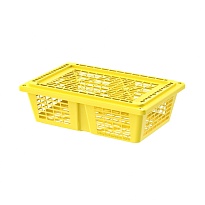 Ящик продуктовый универсальный желтый в Томилино Ящик продуктовый универсальный желтый в Томилино