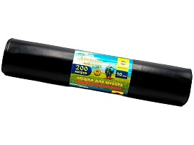 Мешки для мусора 200 л, ароматизированные, черные, в рулоне 10 шт., ПВД, 100 мкм, 1200х800 мм, Добрыня, Dob20010black в Томилино Мешки для мусора 200 л, ароматизированные, черные, в рулоне 10 шт., ПВД, 100 мкм, 1200х800 мм, Добрыня, Dob20010black в Томилино