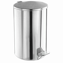 Ведро для мусора с педалью, усиленное, Титан, 20 л, кольцо под мешок, нержавеющая сталь, хром в Томилино Ведро для мусора с педалью, усиленное, Титан, 20 л, кольцо под мешок, нержавеющая сталь, хром в Томилино