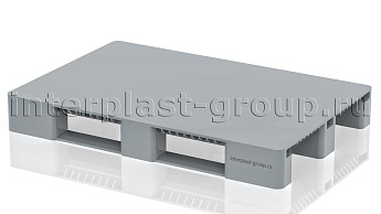 Поддон пластиковый сплошной (усилен 2 трубами) без бортиков серый в Томилино Поддон пластиковый сплошной (усилен 2 трубами) без бортиков серый в Томилино