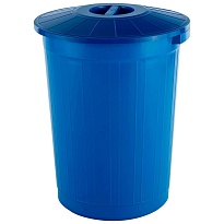 Мусорный бак с крышкой 60 л синий 60 синий в Томилино