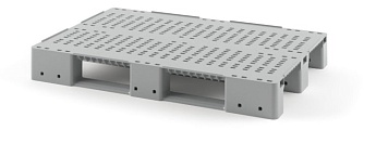 Поддон пластиковый перфорированный (усилен 2 трубами) с бортиками серый в Томилино