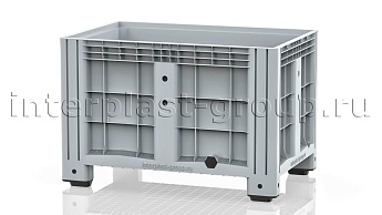 Контейнер iBox сплошной на ножках с пробкой 2 дюйма серый в Томилино