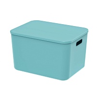 Ящик пластиковый вкладываемый бирюзовый 410х305х245 мм в Томилино Ящик пластиковый вкладываемый бирюзовый 410х305х245 мм в Томилино