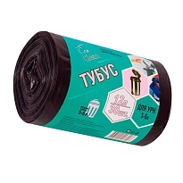 Мешки для мусора 12 л, черные, в рулоне 30 шт., ПНД, 6 мкм, 550х320 мм, Концепция Быта Tubus, 604936 в Томилино