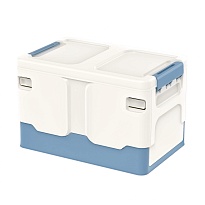 Ящик пластиковый складной белый, дно синее, 370х240х240 мм в Томилино Ящик пластиковый складной белый, дно синее, 370х240х240 мм в Томилино