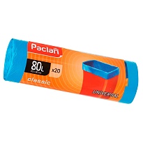 Мешки для мусора 80 л, синие, в рулоне 20 шт., ПНД, 12 мкм, 900х700 мм, PACLAN Classic, 606335 в Томилино