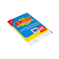 Мешки для мусора 20 л, с ручками, черные, в пачке 20 шт., ПНД, 10 мкм, 550х440 мм, Крепак, 4607075710023 в Томилино