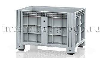 Контейнер iBox сплошной на ножках серый в Томилино